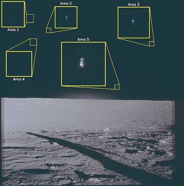 Bright spots have been captured on the lunar surface.