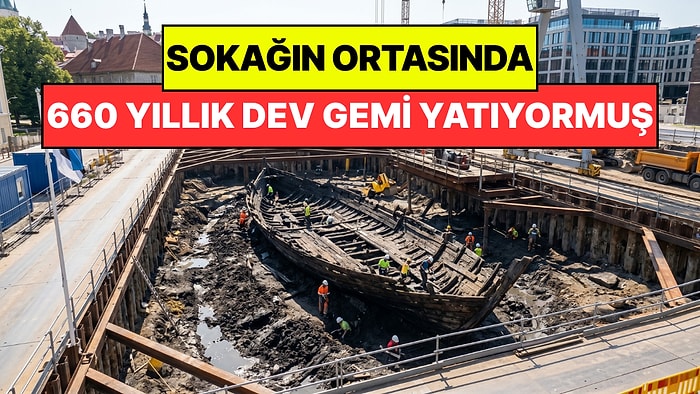 İnşaat Kazısında Kazara Keşfedildi: Sokağın Ortasında 660 Yıllık Devasa Gemi Yatıyormuş