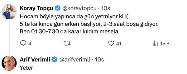 Arif Verimli, takipçilerinden gelen soruları yanıtladı: