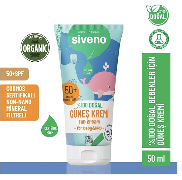 Siveno %100 Doğal Bebek Güneş Kremi, tamamen bitkisel ve vegan içeriğiyle hem bebekler hem de hassas ciltli yetişkinler için bu haftanın zirvesinde.