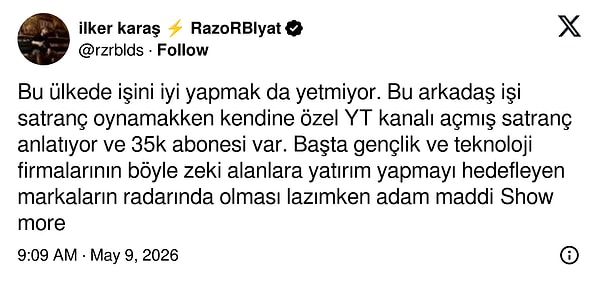 "Bu ülkede işini iyi yapmak da yetmiyor."
