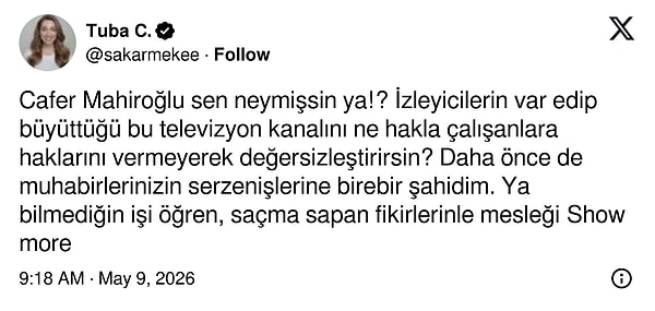"DÜZGÜN birini kanalın başına koy, ya da bırak bu işleri git iyi bildiğini işi yap."