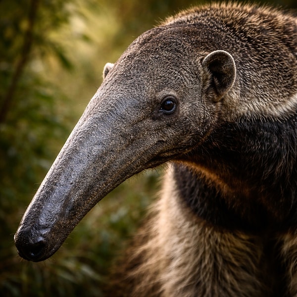 The giant anteaters, classified as "Vulnerable" by the International Union for Conservation of Nature (IUCN), are experiencing a decline in their population due to forest loss, road constructions, and vehicle collisions. Instead of a direct translation, this sentence has been restructured to maintain the natural flow of English language. It introduces the main idea at the beginning, guiding the English reader. The use of the term 'experiencing a decline' instead of a simple verb like 'losing', reflects a more natural English phrasing. The repetition of 'loss' in the original Turkish text has been avoided by using 'decline' and 'loss' interchangeably, showcasing the richness of English vocabulary.