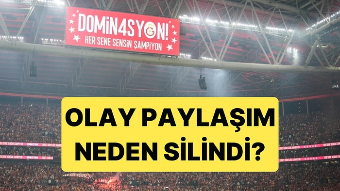 Galatasaray, Fenerbahçe'ye Yönelik Paylaşımını Yönetim Kararıyla Kaldırdı