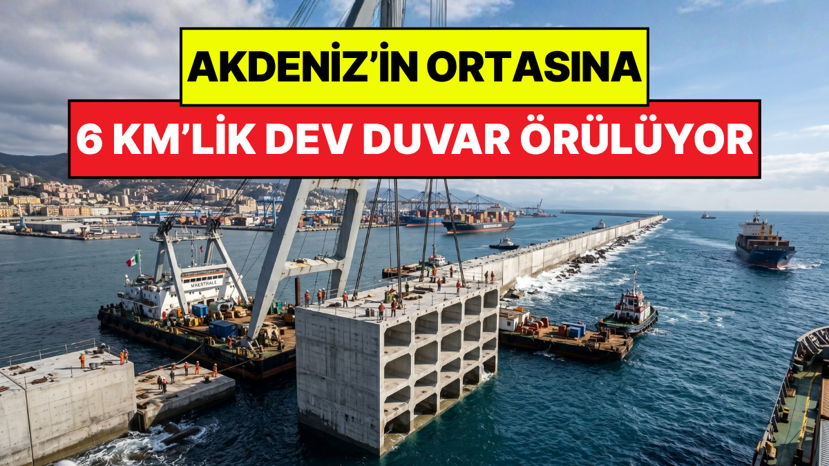 Akdeniz'in Ortasına 6 Kilometrelik Dev Duvar Kuruluyor: Yüzlerce Tonluk Bloklar Yerleştirilecek