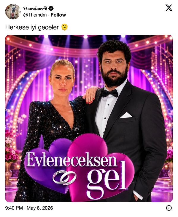 Yeni program hayırlı olsun.