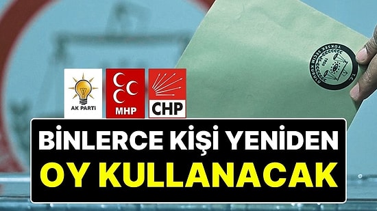 Tokat Gümüşhane ve Nevşehir’de Seçim Heyecanı: Yeniden Seçim Yapılacak, 10 Bin 713 Kişi Yeniden Oy Kullanacak