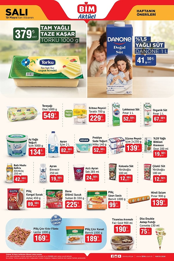 Torku Tam Yağlı Taze Kaşar 1000 gr 379 TL