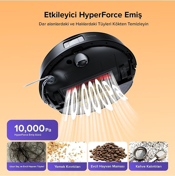 10.000 Pa Emiş Gücüyle Gerçek Bir Temizlik Canavarı!