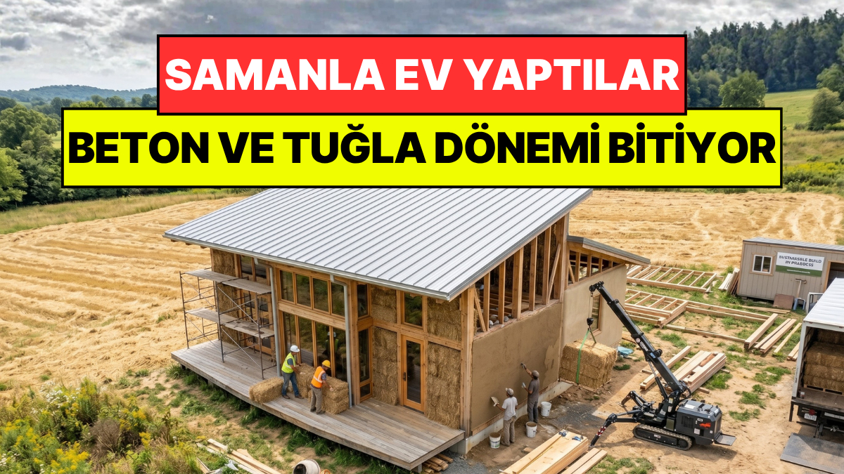 İnşaatlarda Beton ve Tuğla Dönemi Bitiyor: Evini Samanla İnşa Etti