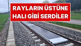 Boş Alan Bulamayınca Tren Raylarının Arasına Halı Gibi Serdiler