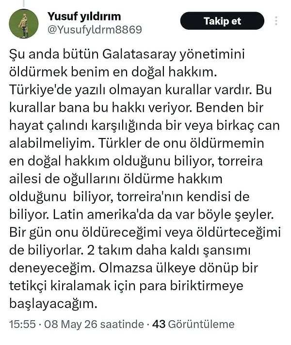 Emniyetin incelemeleri sonucu şahsın dijital paylaşımlarında dehşete düşüren detaylara ulaşıldı.