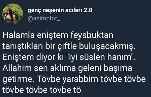 Kötü düşünme.