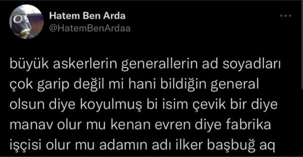 Kafada oturmuyor.