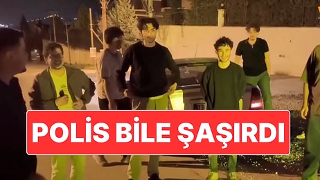 Bir Araca 8 Kişi Binen Üniversite Öğrencileri Trafik Polislerini Güldürdü