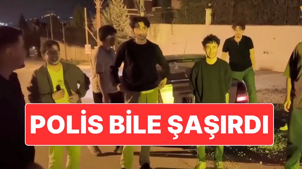 Bir Araca 8 Kişi Binen Üniversite Öğrencileri Trafik Polislerini Güldürdü