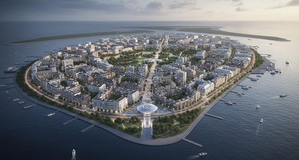 Engineering Marvel: $30 Billion Artificial Island Built With 350 Truckloads of Soil Daily