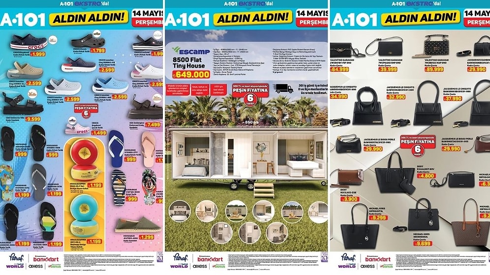 A101'e JACQUEMUS ve Valentino Çanta Geliyor! 14 Mayıs 2026 A101 İnternete Özel Aldın Aldın Kataloğu