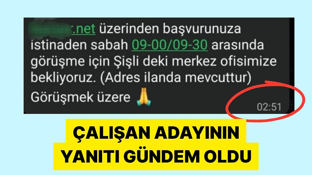 Gecenin Üçünde İş Görüşmesi Saati Bildiren İnsan Kaynakları Çalışanı Tepki Çekti