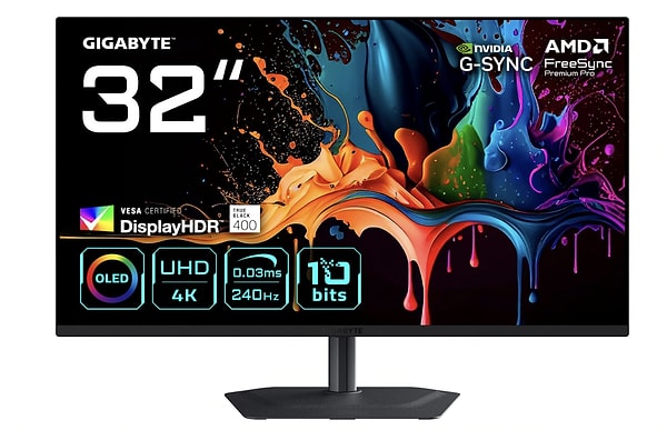 QD-OLED teknolojisiyle tanışın: GIGABYTE 31,5" 4K Gaming Monitör yılın en düşüğünde!