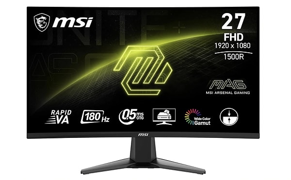 Bütçe dostu kavisli ekran: MSI 27" MAG Gaming Monitör avantajlı fiyatıyla!