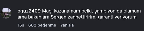 Tabii Sergen Yalçın göndermeleri de peş peşe geldi.