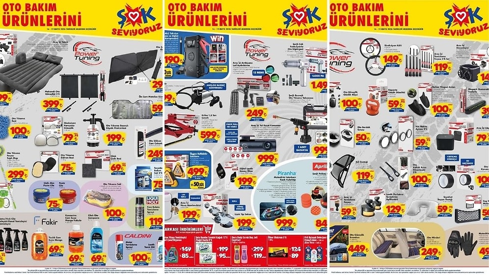 ŞOK'a Araç İçi Yatak Geliyor! 16 Mayıs 2026 ŞOK Aktüel Ürünler Kataloğu