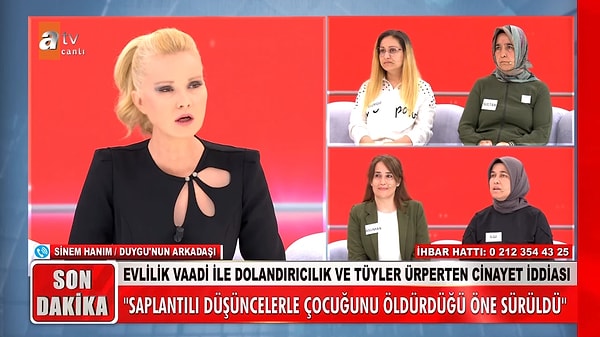 Duygu Poyraz'ın ablası Hatice, "“Artık milli gelin oldu. İnsanları evlenme vaadiyle kandırıyor, borç yapıyor, sonra bizim adresimizi veriyor. Sürekli icra kağıdı geliyor." açıklamasında bulundu.