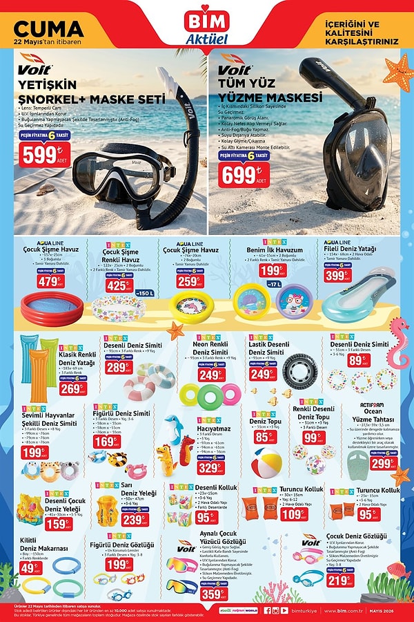 Voit Yetişkin Şnorkel + Maske Seti 599 TL