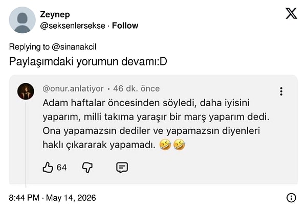 Ancak paylaşımdaki kırpmadığı yorumu birileri tam haliyle paylaştı.