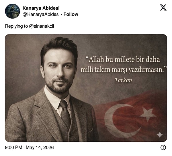 Tarkan göndermesi de geldi.