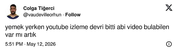 İzleye izleye bitirdik.
