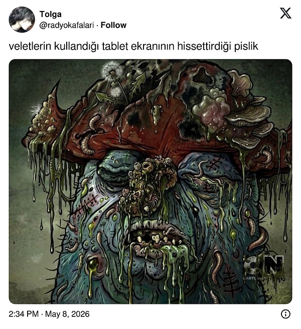 Cipsin yağıyla kaplanmış.