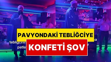 Pavyona Giden Tebliğcinin Kafasında Konfeti Patlattılar