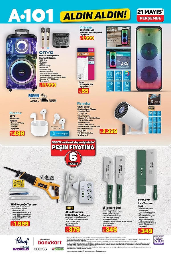Onvo Taşınabilir Bluetooth Hoparlör 11.999 TL