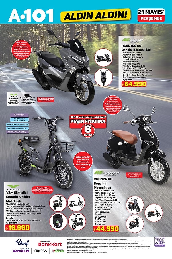 ReVolt RSX5 150 CC Benzinli Motosiklet 64.990 TL