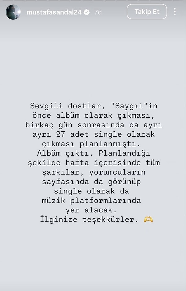 Sefo ve Afra'nın isyanının ardından Mustafa Sandal'dan açıklama gecikmedi: