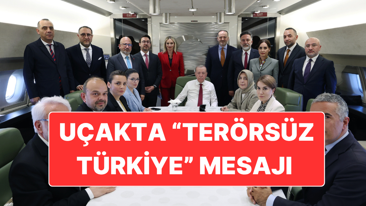 Cumhurbaşkanı Erdoğan Uçakta Soruları Yanıtladı: “Terörsüz Türkiye’yi İstemeyenleri Sevindirmeyeceğiz”