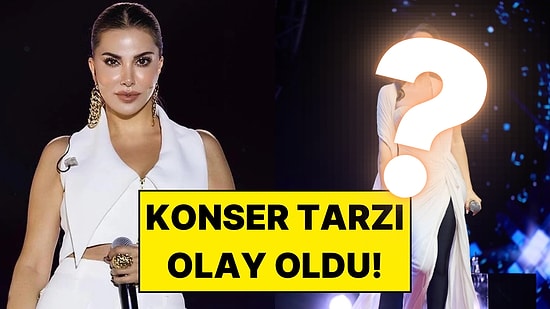 Ebru Yaşar Harbiye Açık Hava Konserinde Giydiği Siyah Beyaz Kıyafetiyle Dikkat Çekti