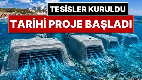 Tarihi Proje Başladı, Dev Bloklar Suya İndirildi: Deniz Suyundan Günde 30 Milyon Litre İçme Suyu Üretilecek
