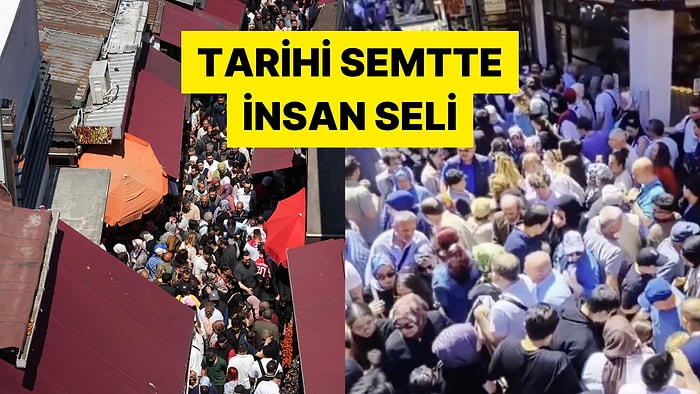 İstanbul Eminönü'nde Bayram İzdihamı Yaşandı, Vatandaş Adım Atmakta Zorlandı
