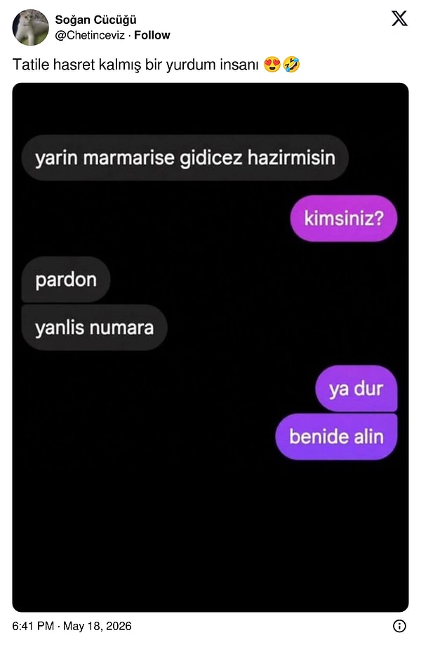 Ayağına fırsat gelmiş.