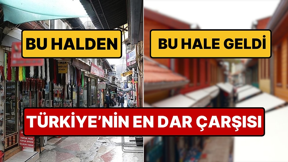 Genişliği Sadece 2 Metre: Türkiye'nin En Dar Çarşılarından Biri Yenilendi, Çiçek Gibi Oldu!