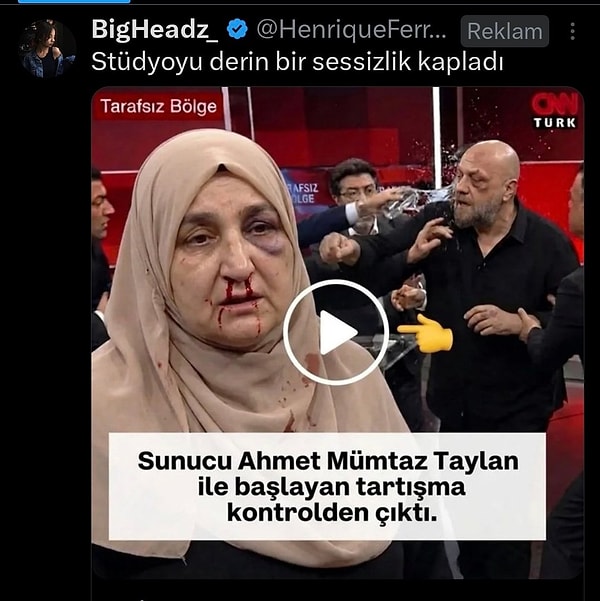 X'te kullanıcıların sürekli önüne düşen reklam şu şekilde.