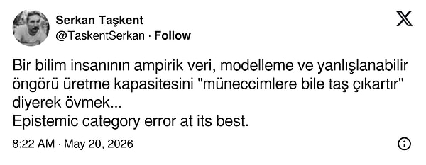 Kimi kullanıcı Yılman'ın paylaşımını "Bilimden uzak" yorumlarken kimi kullanıcı ise Üşümezsoy'a övgü yağdırdı: