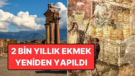 Pompei’de Fırında Kalıp Karbonlaşan 2 Bin Yıllık Ekmek Yeniden Yapıldı