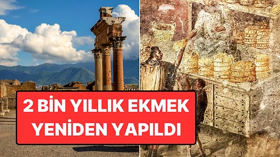 Pompei’de Fırında Kalıp Karbonlaşan 2 Bin Yıllık Ekmek Yeniden Yapıldı