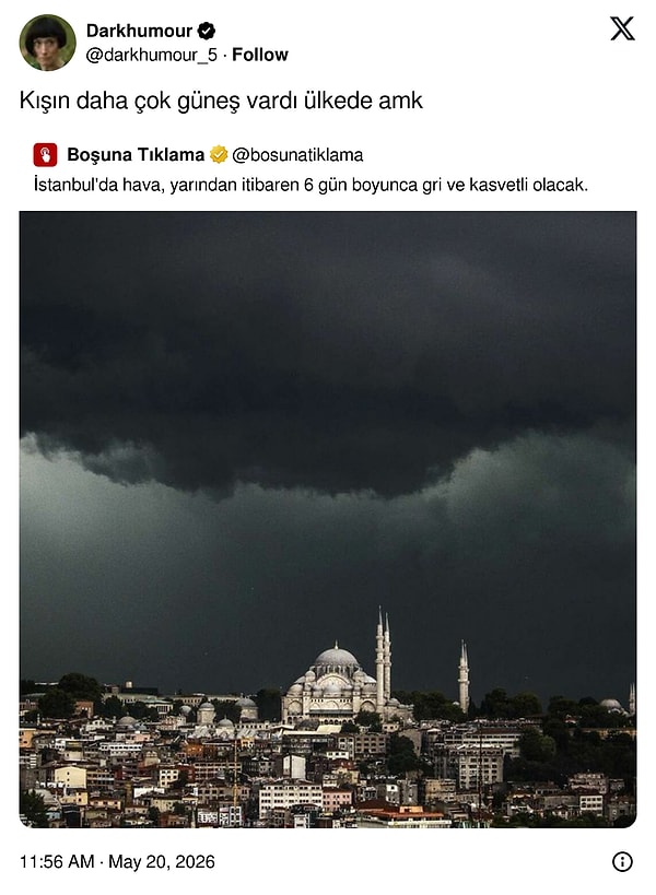 Havalar bi' değişik...