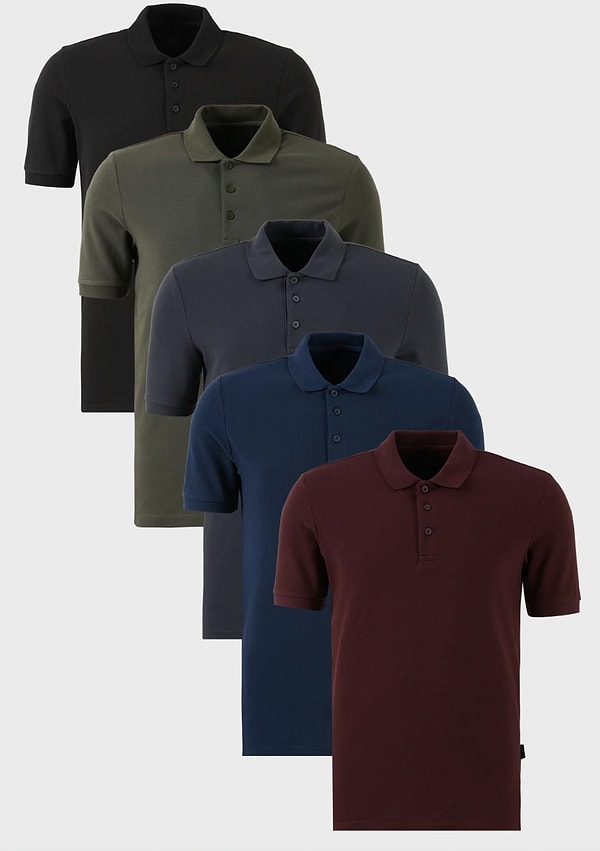 Buratti polo yaka beşli erkek tişört paketi koda özel indirimle sepetlerde!
