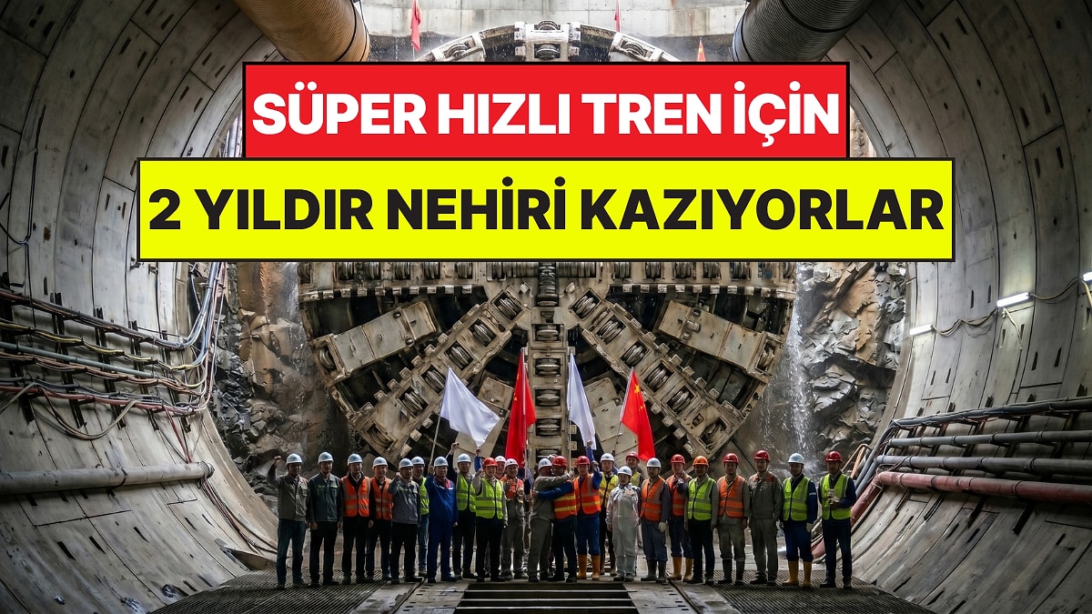 23 Ay Boyunca Nehrin Altını Kazdılar: Suyun Altından Süper Hızlı Tren Geçecek
